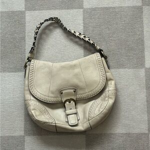 Coach Poppy Leather Whipstitch Hobo Shoulder Bag 19004 Saddle Purse